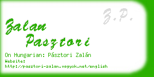 zalan pasztori business card